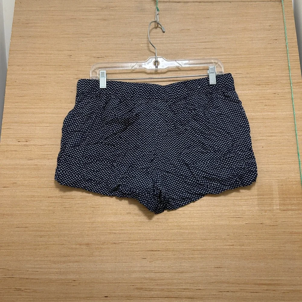 Gap Womens Navy Blue White Geometric Print Drawstring Shorts Size M